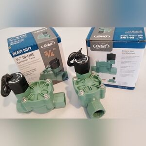 TWO BRAND NEW Orbit 3/4" IN-LINE Sprinkler Valve Model #57280